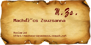 Machács Zsuzsanna névjegykártya