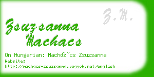 zsuzsanna machacs business card